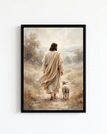 Jesus With Sheep Wall Art | Good Shepherd Christian Art