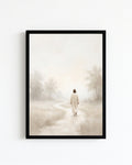 jesus walking wall art, jesus wall art, christian wall art, christian printable, jesus walking art, christian faith art, religious wall art, christian home decor, jesus art print, faith wall art, christian digital download, printable wall art, minimalist christian art
