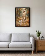 Jesus and Lamb Wall Art | Good Shepherd Christian Printable Art