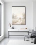 jesus walking wall art, jesus wall art, christian wall art, christian printable, jesus walking art, christian faith art, religious wall art, christian home decor, jesus art print, faith wall art, christian digital download, printable wall art, minimalist christian art
