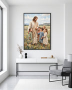 Jesus With Children Wall Art | Christian Family Printable Art