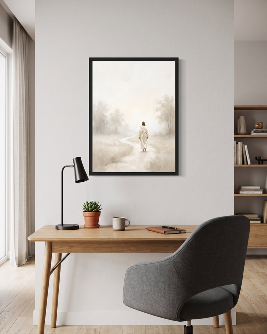 jesus walking wall art, jesus wall art, christian wall art, christian printable, jesus walking art, christian faith art, religious wall art, christian home decor, jesus art print, faith wall art, christian digital download, printable wall art, minimalist christian art
