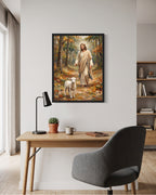 Jesus and Lamb Wall Art | Good Shepherd Christian Art