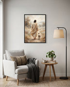 Jesus With Sheep Wall Art | Good Shepherd Christian Art
