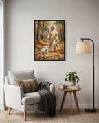 Jesus and Lamb Wall Art | Good Shepherd Christian Art