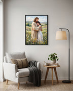 digital print, christian wall art, printable wall art, jesus wall art, jesus wall decor, jesus christ portrait, jesus digital art, religious digital print,Jesus Embracing Woman Wall Art | Christian Love Art