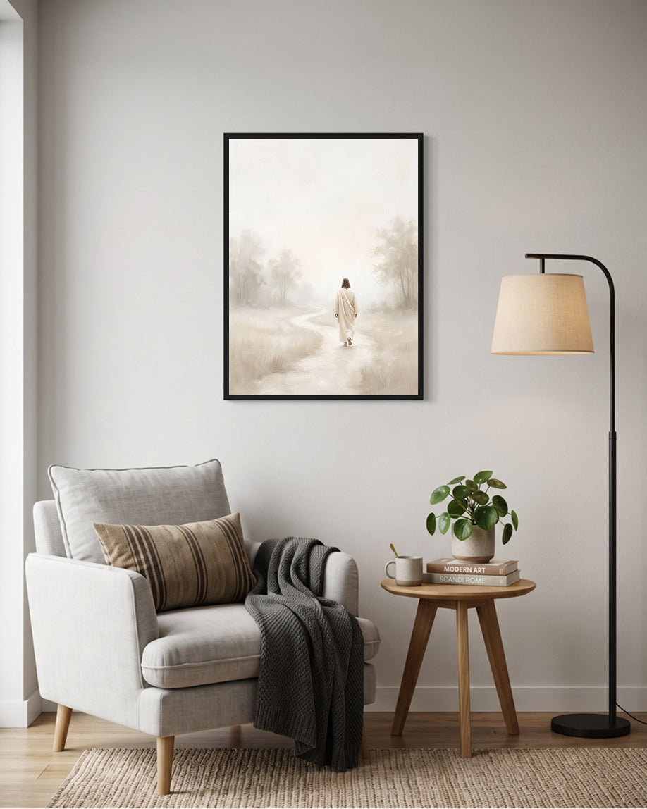 Jesus Walking Away Wall Art | Christian Faith Printable Art