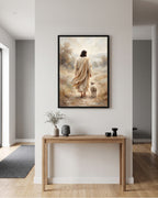Jesus With Sheep Wall Art | Good Shepherd Christian Printable Art