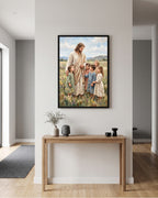 Jesus With Children Wall Art | Christian Family Printable Art