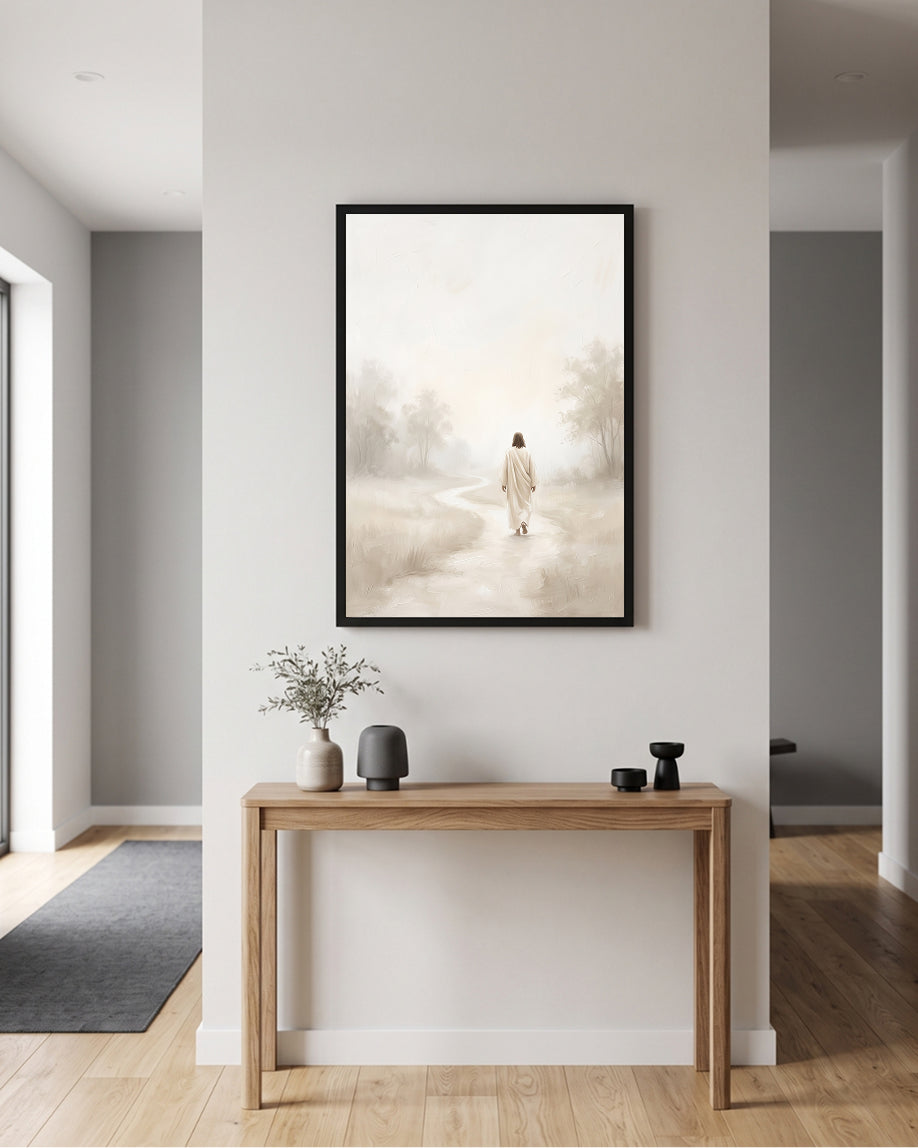 Jesus Walking Away Wall Art | Christian Faith Printable Art