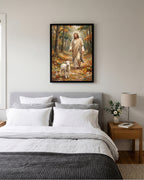 Jesus and Lamb Wall Art | Good Shepherd Christian Printable Art