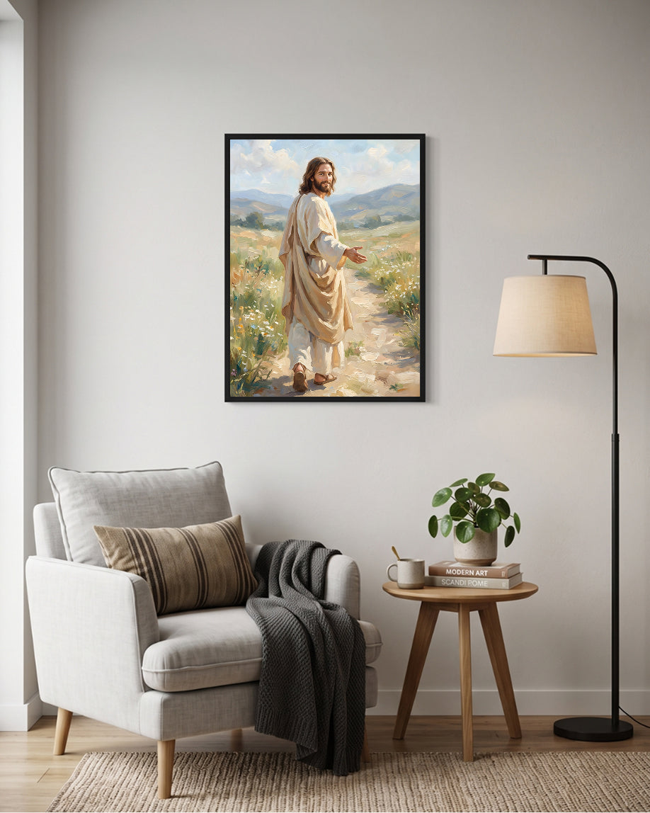 Walk With Me | Follow Jesus Christian Printable Wall Art