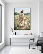 Good Shepherd Wall Art | Jesus With Sheep Christian Art
