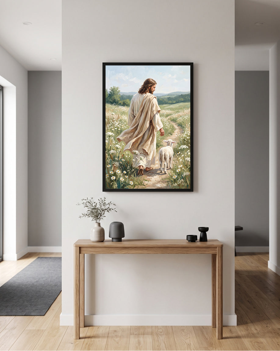 Good Shepherd Wall Art | Jesus With Sheep Christian Printable Art